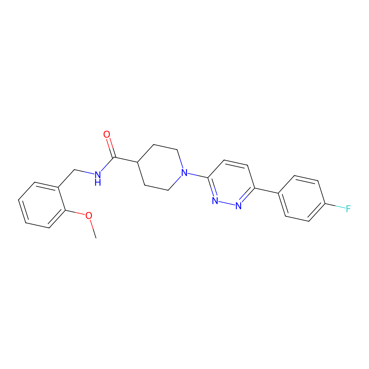 1-(6-(4-fluorophenyl)pyridazin-3-yl)-N-(2-methoxybenzyl)piperidine-4-carboxamide molecular structure, CAS 1203277-49-9