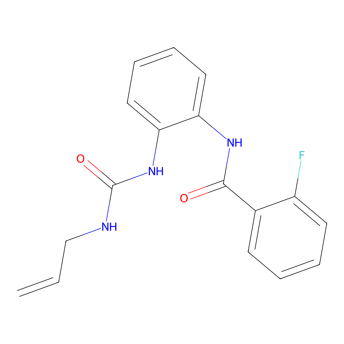 N-(2-(3-allylureido)phenyl)-2-fluorobenzamide molecular structure, CAS 1203283-46-8