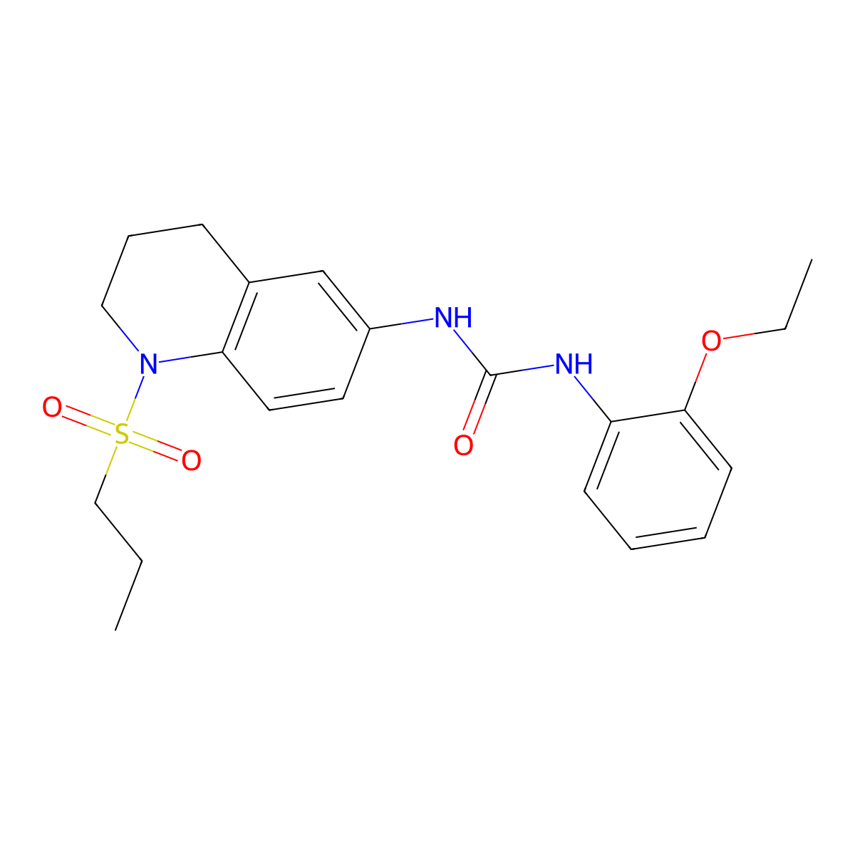 1-(2-Ethoxyphenyl)-3-(1-(propylsulfonyl)-1,2,3,4-tetrahydroquinolin-6-yl)urea molecular structure, CAS 1203284-10-9