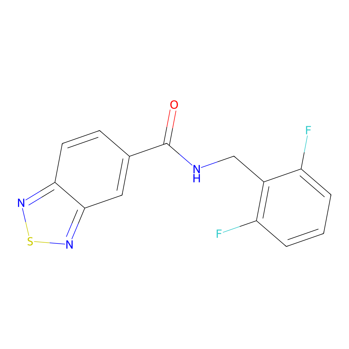 N-(2,6-difluorobenzyl)benzo[c][1,2,5]thiadiazole-5-carboxamide molecular structure, CAS 1203284-28-9
