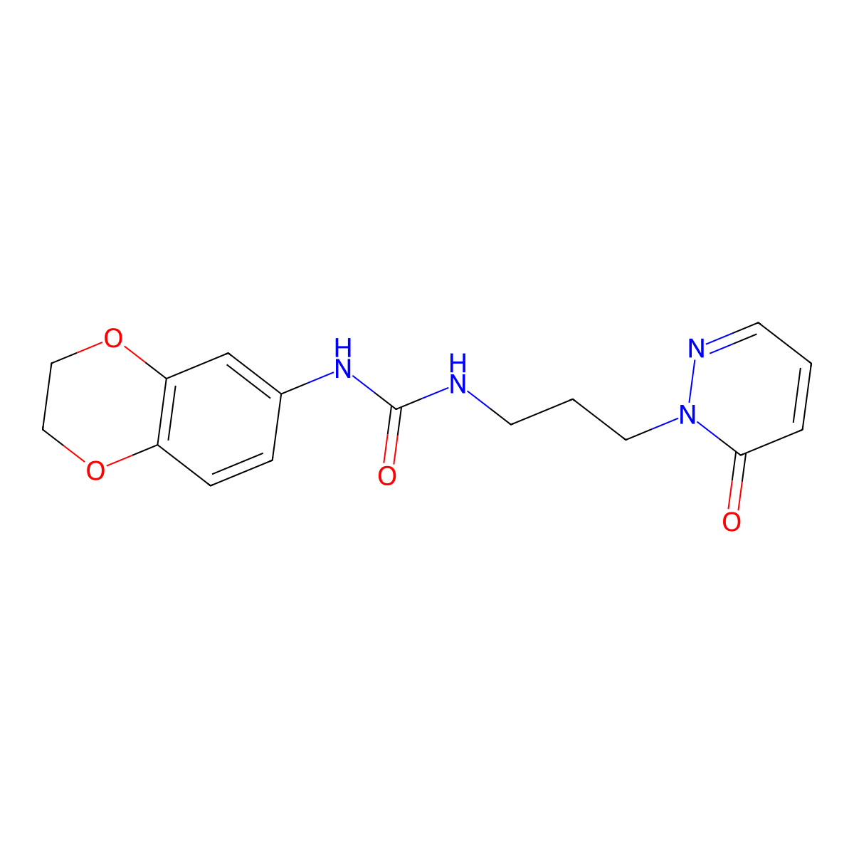 1-(2,3-dihydrobenzo[b][1,4]dioxin-6-yl)-3-(3-(6-oxopyridazin-1(6H)-yl)propyl)urea molecular structure, CAS 1203285-55-5