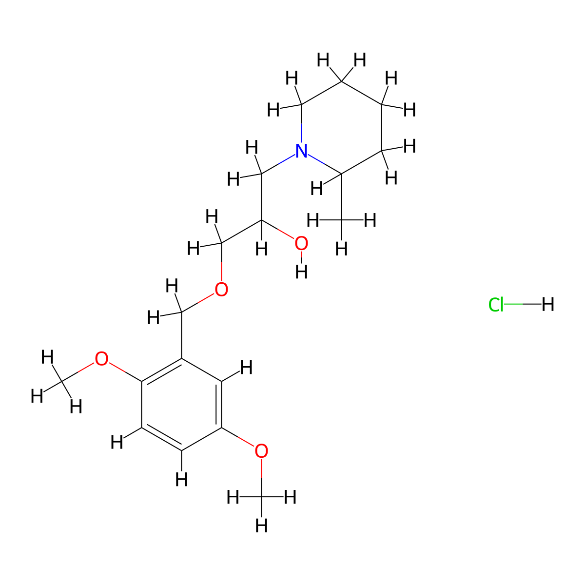 1-((2,5-Dimethoxybenzyl)oxy)-3-(2-methylpiperidin-1-yl)propan-2-ol hydrochloride molecular structure, CAS 1203285-88-4