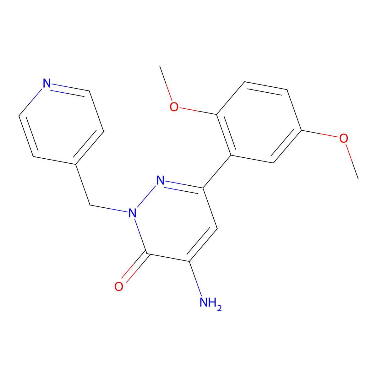 4-Amino-6-(2,5-dimethoxyphenyl)-2-[(pyridin-4-yl)methyl]-2,3-dihydropyridazin-3-one molecular structure, CAS 1203287-02-8