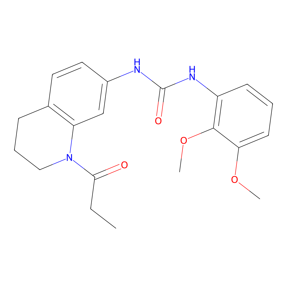 1-(2,3-Dimethoxyphenyl)-3-(1-propionyl-1,2,3,4-tetrahydroquinolin-7-yl)urea molecular structure, CAS 1203288-01-0