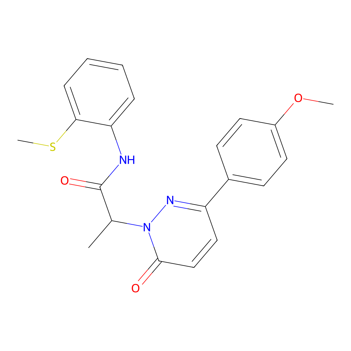 2-(3-(4-methoxyphenyl)-6-oxopyridazin-1(6H)-yl)-N-(2-(methylthio)phenyl)propanamide molecular structure, CAS 1203293-77-9