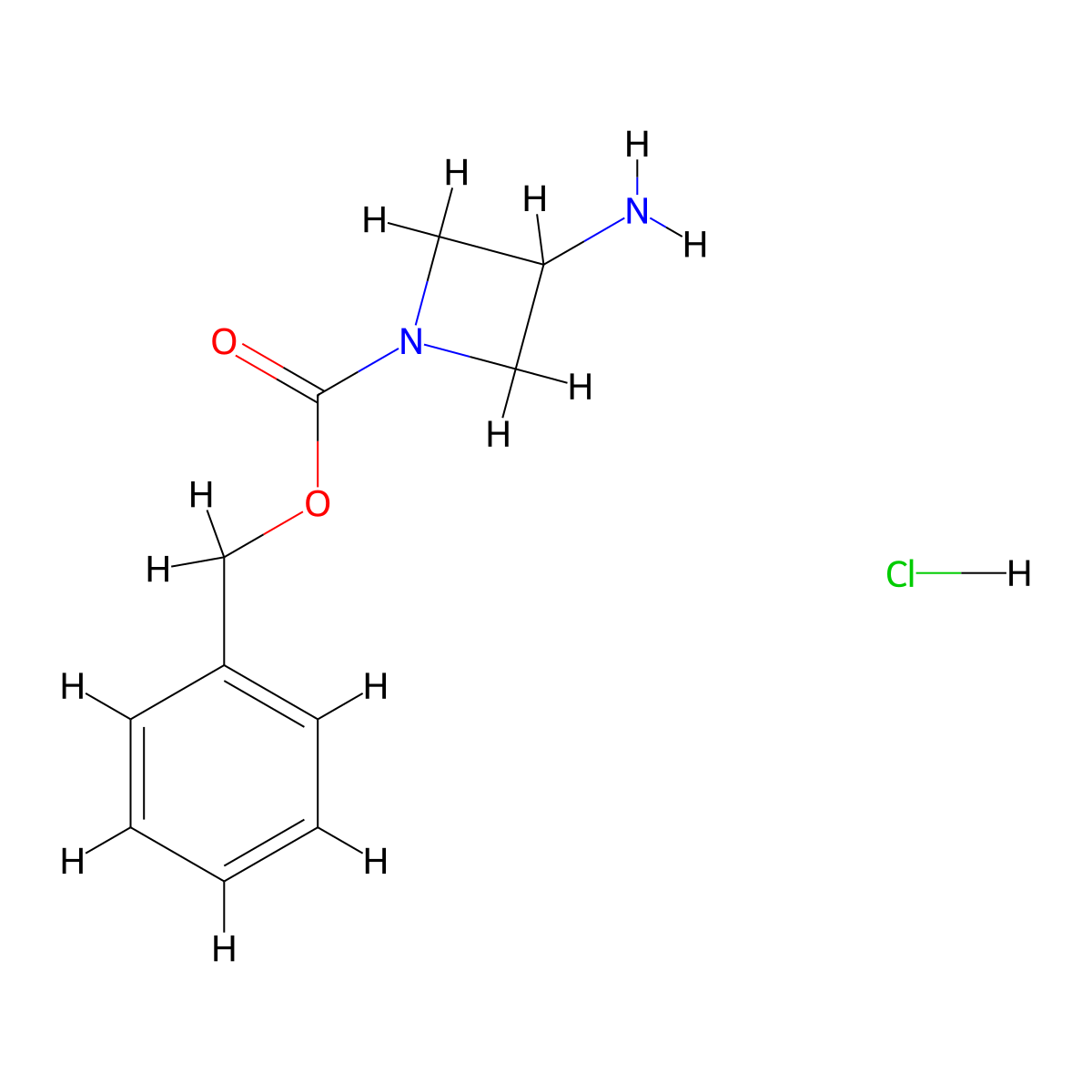 Benzyl 3-aminoazetidine-1-carboxylate hydrochloride molecular structure, CAS 1203295-44-6