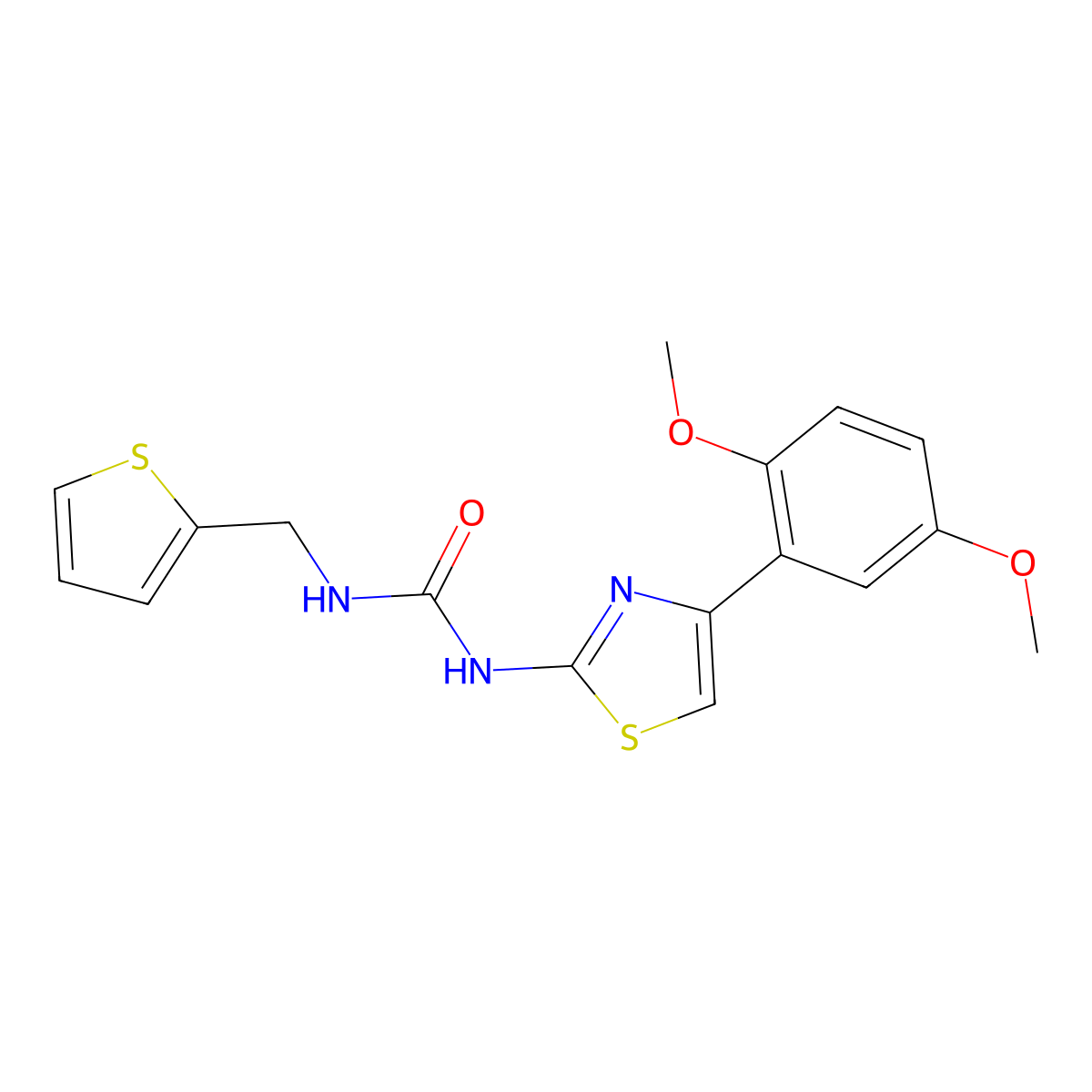 1-(4-(2,5-Dimethoxyphenyl)thiazol-2-yl)-3-(thiophen-2-ylmethyl)urea molecular structure, CAS 1203300-89-3