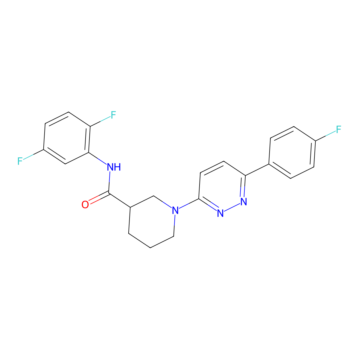 N-(2,5-difluorophenyl)-1-[6-(4-fluorophenyl)pyridazin-3-yl]piperidine-3-carboxamide molecular structure, CAS 1203304-32-8