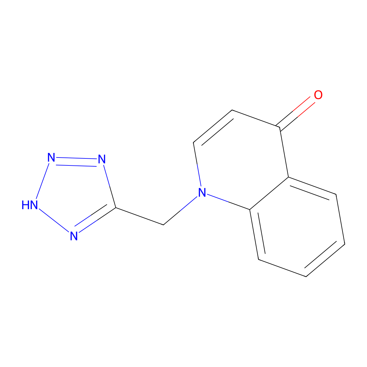 1-(2H-Tetrazol-5-ylmethyl)-1H-quinolin-4-one molecular structure, CAS 1203308-64-8