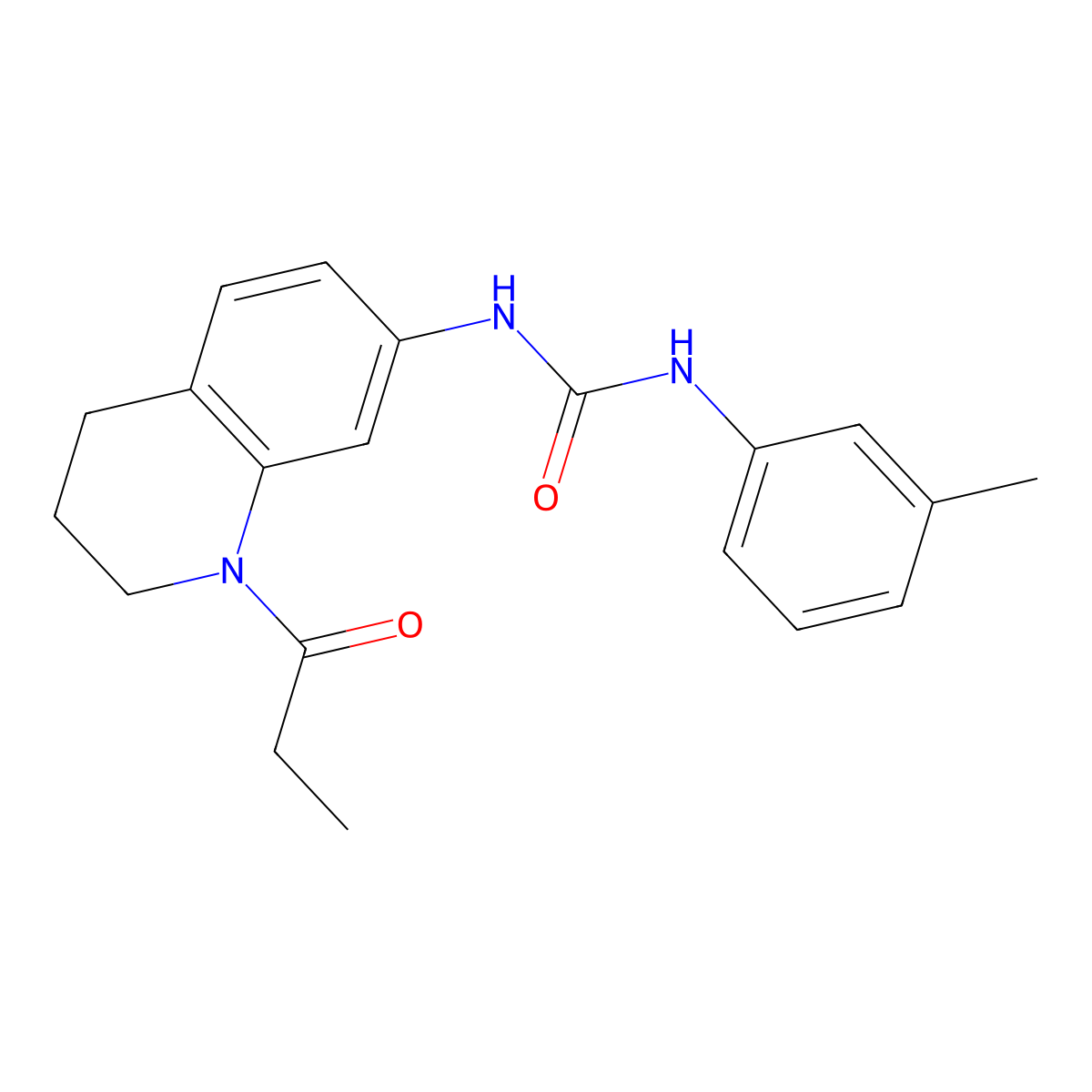 1-(3-Methylphenyl)-3-(1-propanoyl-1,2,3,4-tetrahydroquinolin-7-yl)urea molecular structure, CAS 1203315-97-2