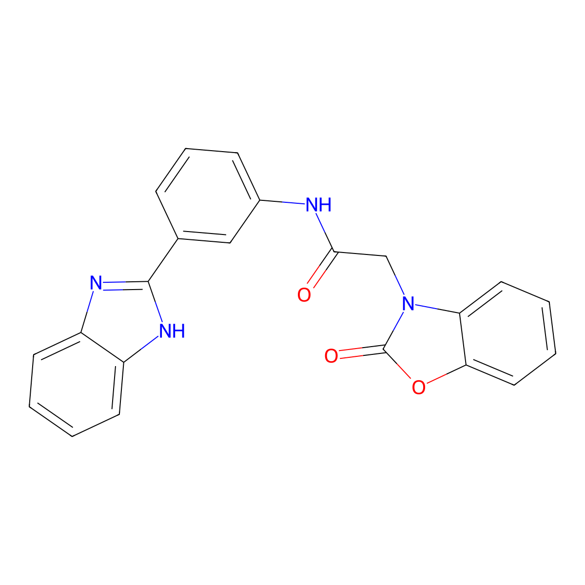 N-(3-(1H-benzo[d]imidazol-2-yl)phenyl)-2-(2-oxobenzo[d]oxazol-3(2H)-yl)acetamide molecular structure, CAS 1203317-96-7