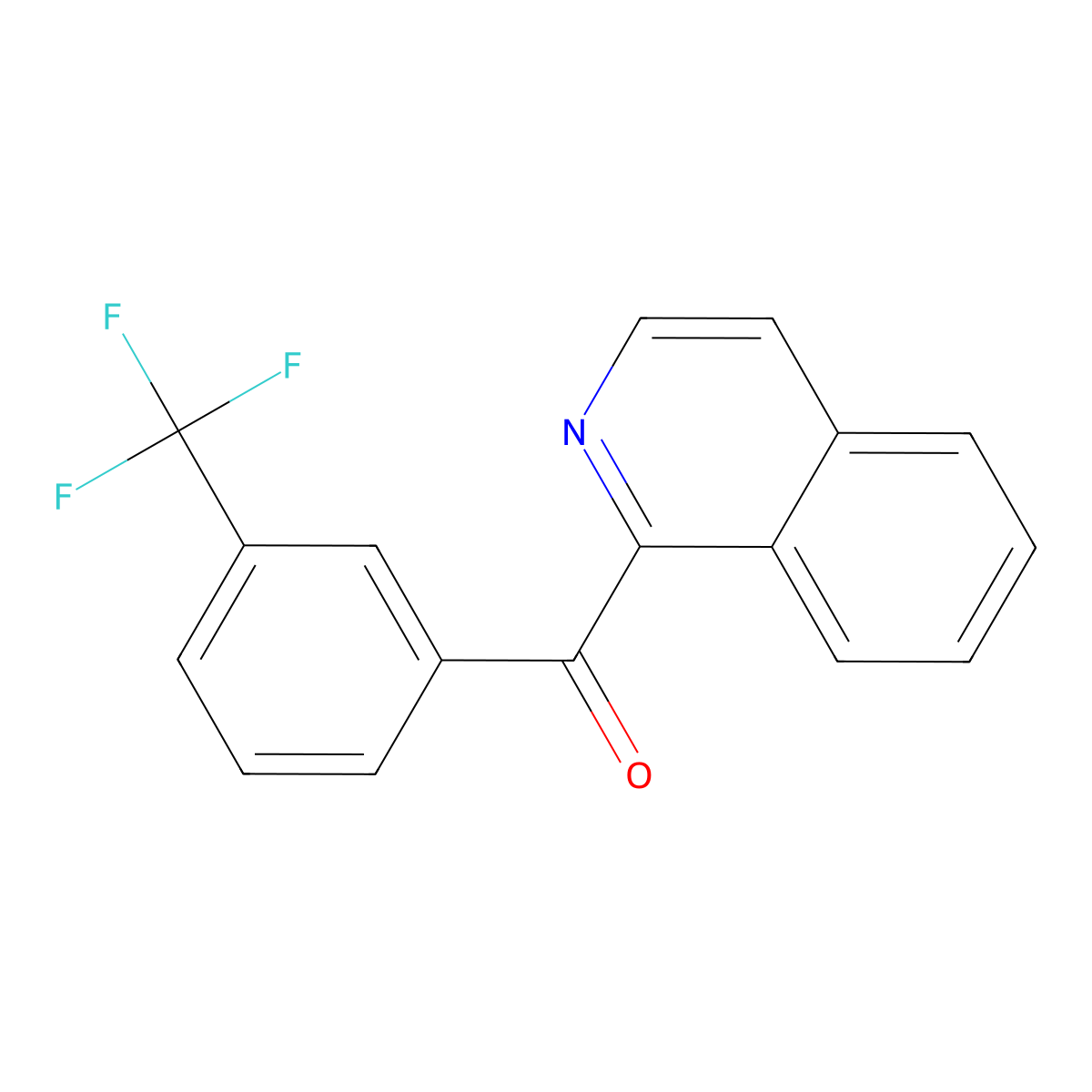 Isoquinolin-1-yl(3-(trifluoromethyl)phenyl)methanone molecular structure, CAS 120332-66-3