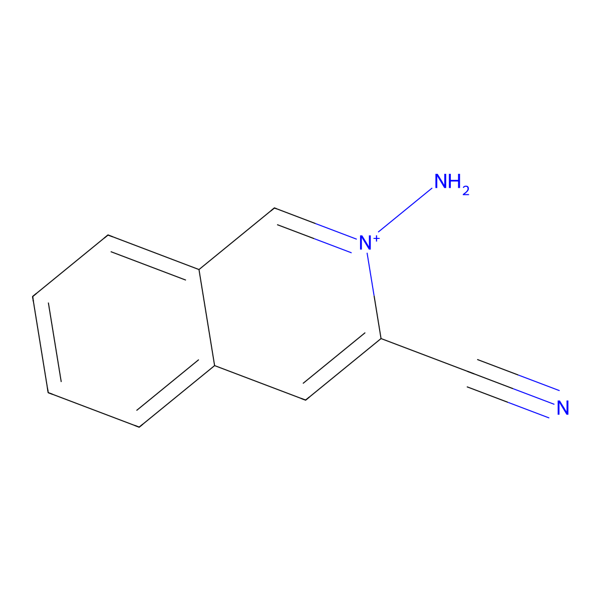 2-Amino-3-cyanoisoquinolinium molecular structure, CAS 120332-82-3
