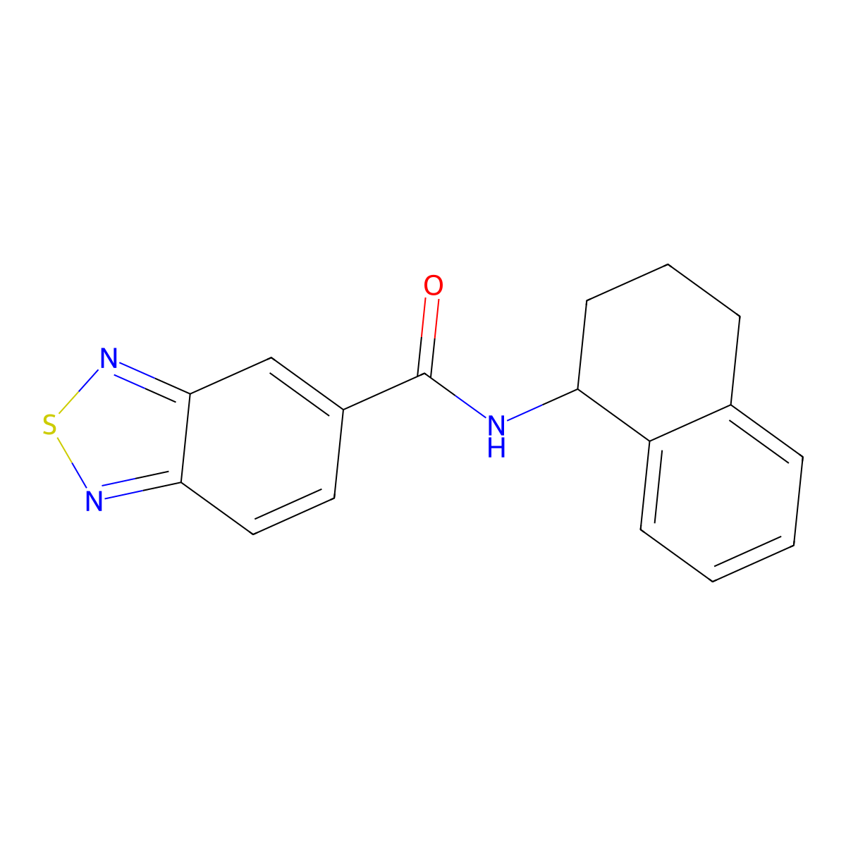 N-(1,2,3,4-tetrahydronaphthalen-1-yl)benzo[c][1,2,5]thiadiazole-5-carboxamide molecular structure, CAS 1203321-57-6