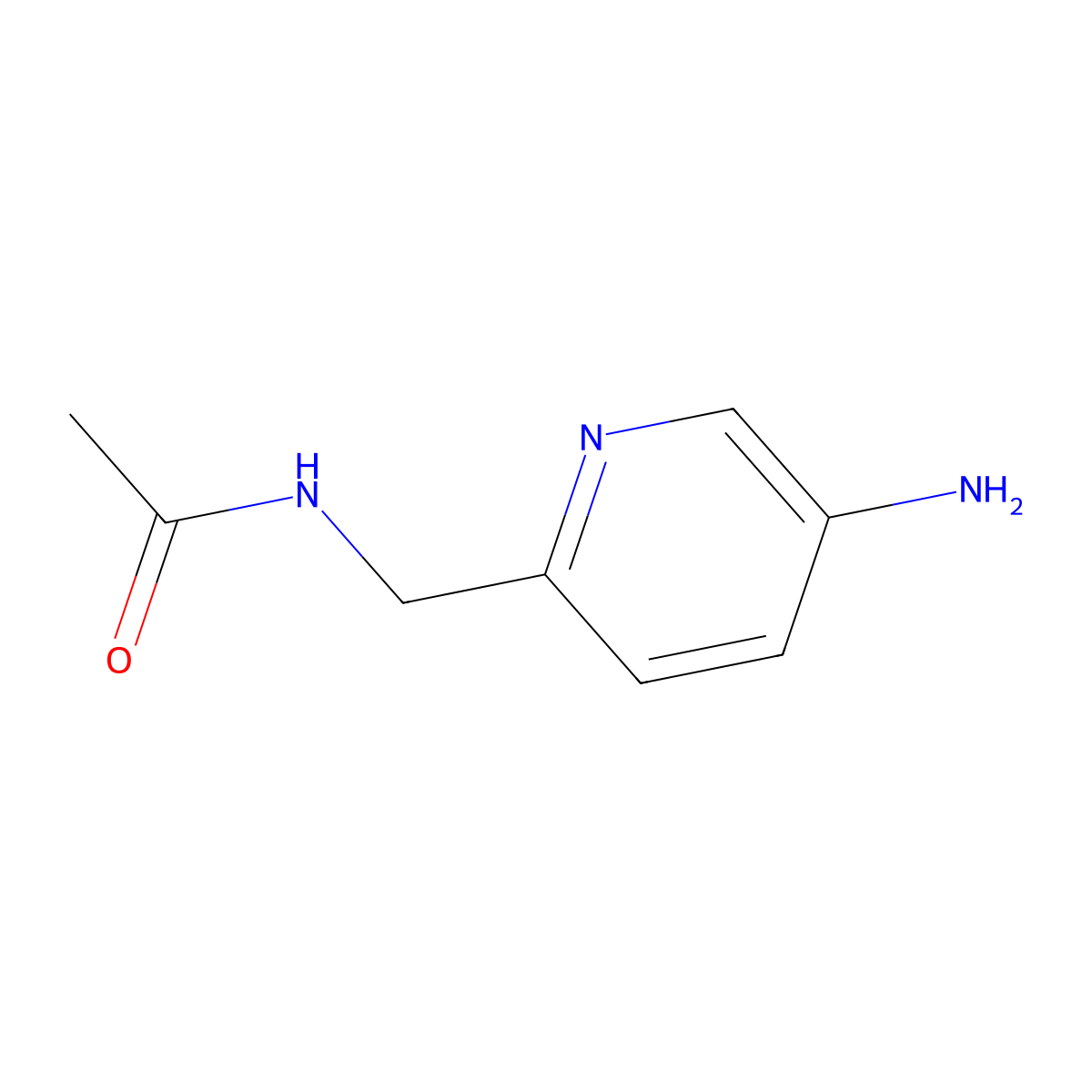N-((5-Aminopyridin-2-YL)methyl)acetamide molecular structure, CAS 1203329-44-5