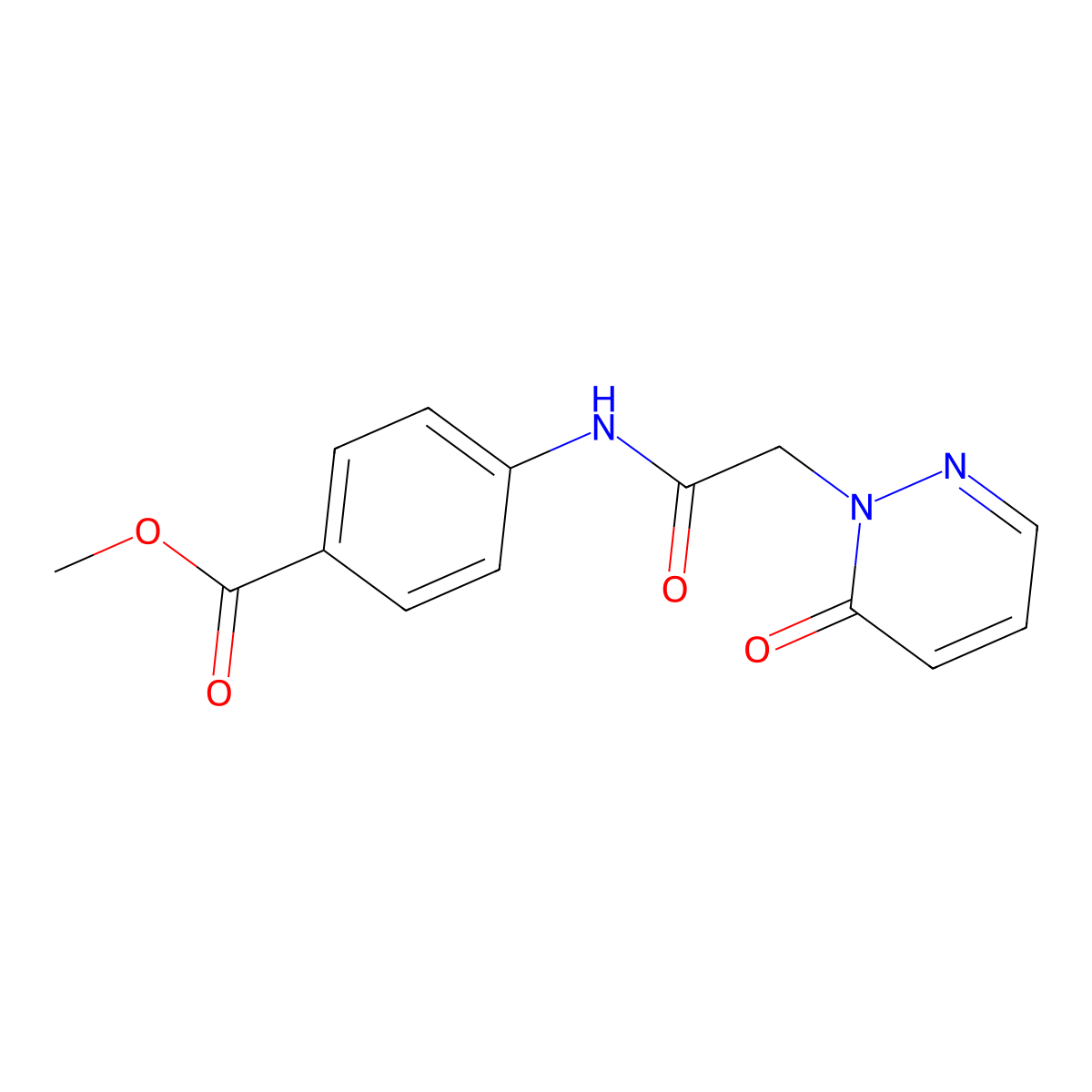methyl 4-(2-(6-oxopyridazin-1(6H)-yl)acetamido)benzoate molecular structure, CAS 1203329-73-0