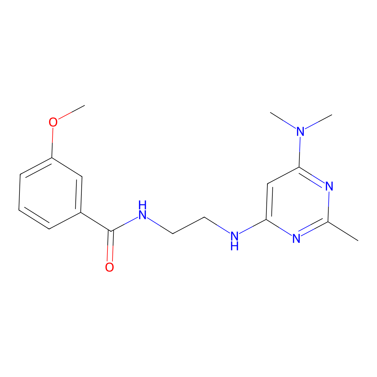 N-(2-{[6-(dimethylamino)-2-methylpyrimidin-4-yl]amino}ethyl)-3-methoxybenzamide molecular structure, CAS 1203330-50-0
