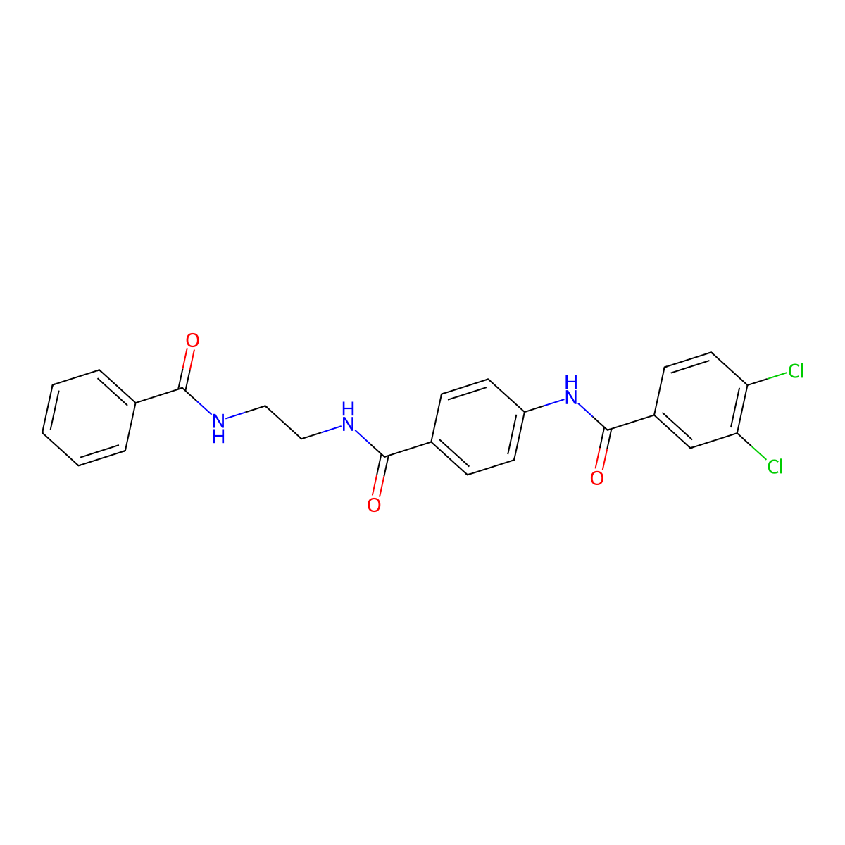 N-(4-((2-benzamidoethyl)carbamoyl)phenyl)-3,4-dichlorobenzamide molecular structure, CAS 1203331-89-8