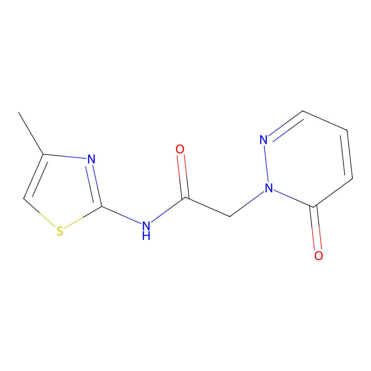 N-(4-methylthiazol-2-yl)-2-(6-oxopyridazin-1(6H)-yl)acetamide molecular structure, CAS 1203332-18-6