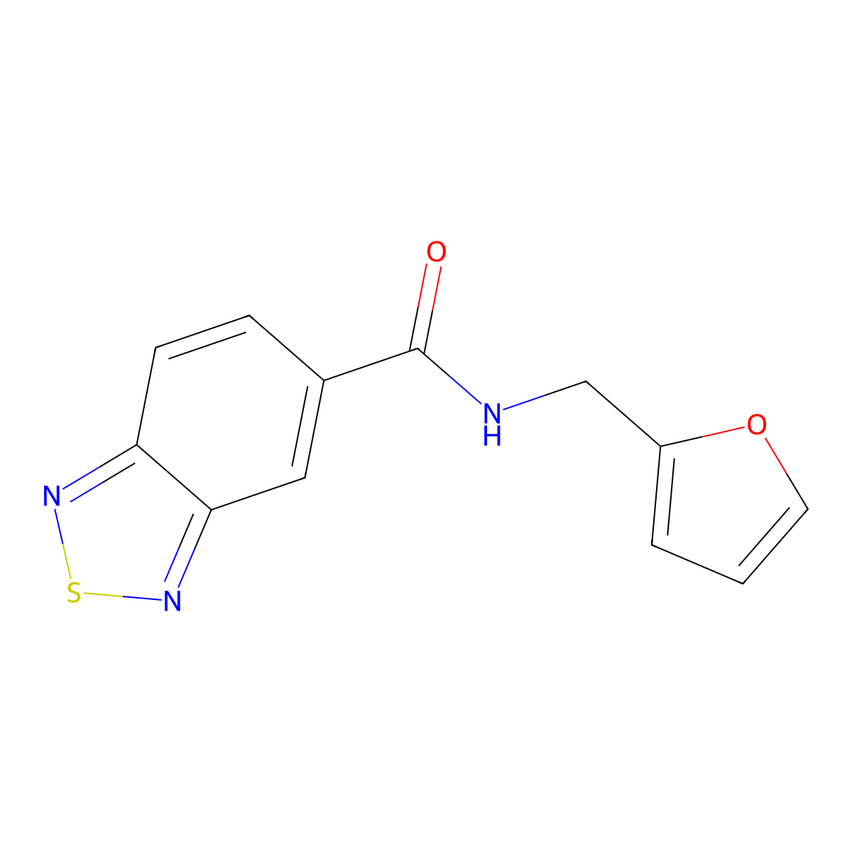 N-(furan-2-ylmethyl)benzo[c][1,2,5]thiadiazole-5-carboxamide molecular structure, CAS 1203332-59-5