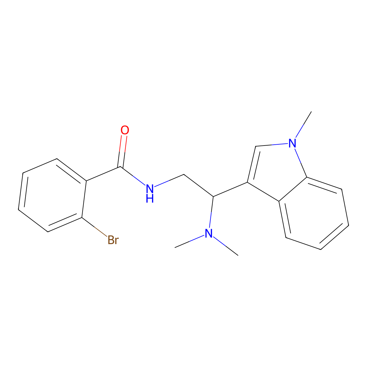 2-bromo-N-[2-(dimethylamino)-2-(1-methyl-1H-indol-3-yl)ethyl]benzamide molecular structure, CAS 1203335-40-3