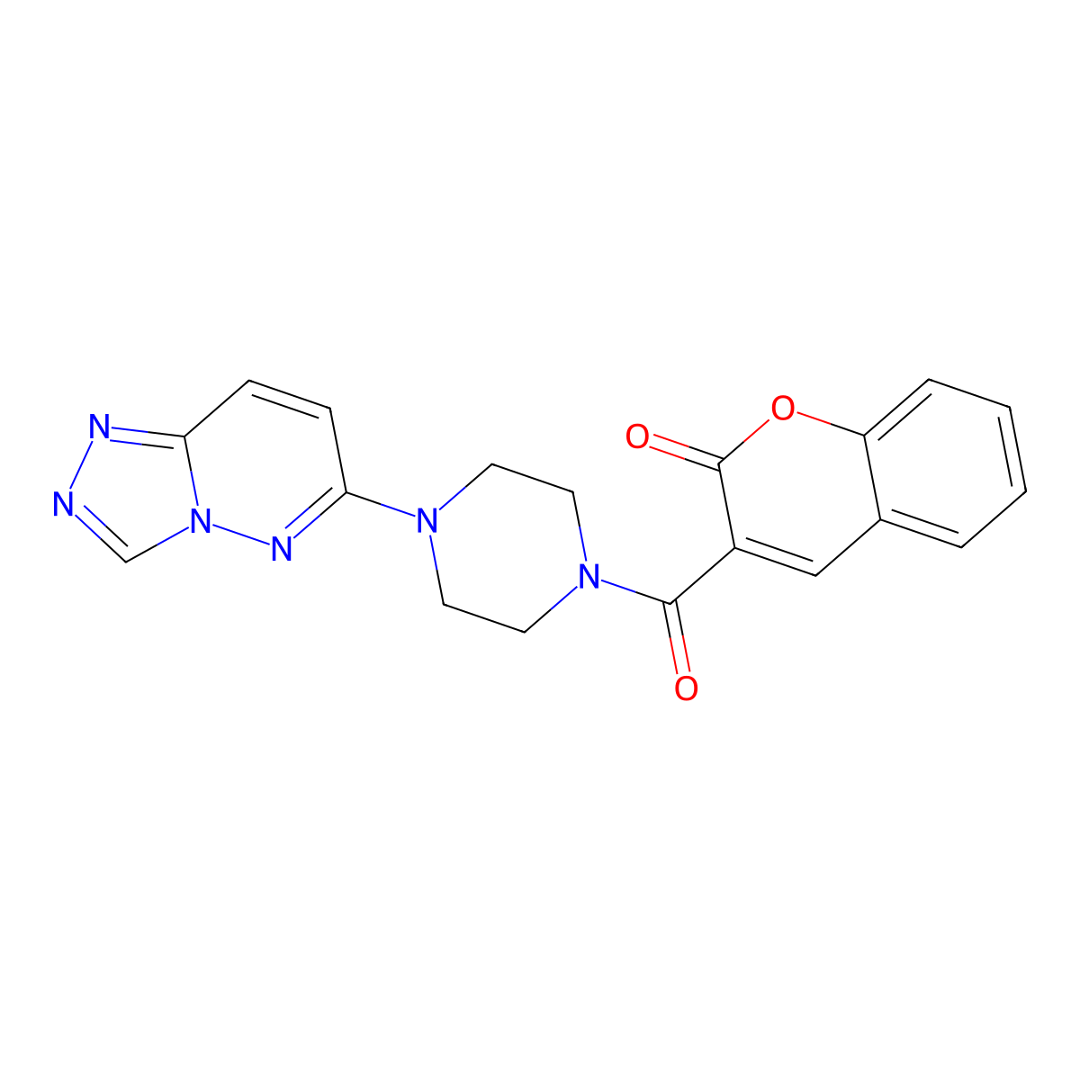 3-(4-{[1,2,4]triazolo[4,3-b]pyridazin-6-yl}piperazine-1-carbonyl)-2H-chromen-2-one molecular structure, CAS 1203337-33-0