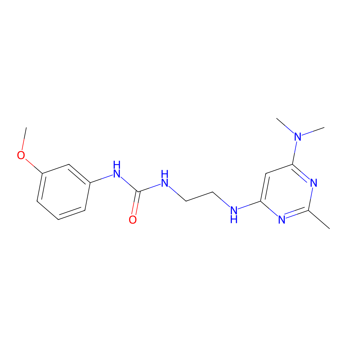 1-(2-((6-(Dimethylamino)-2-methylpyrimidin-4-yl)amino)ethyl)-3-(3-methoxyphenyl)urea molecular structure, CAS 1203338-16-2