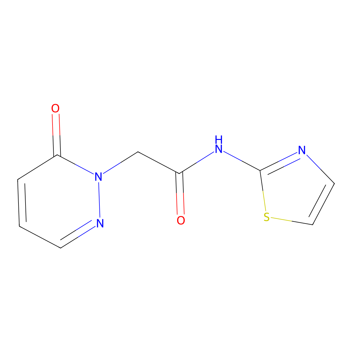 2-(6-oxopyridazin-1(6H)-yl)-N-(thiazol-2-yl)acetamide molecular structure, CAS 1203346-07-9