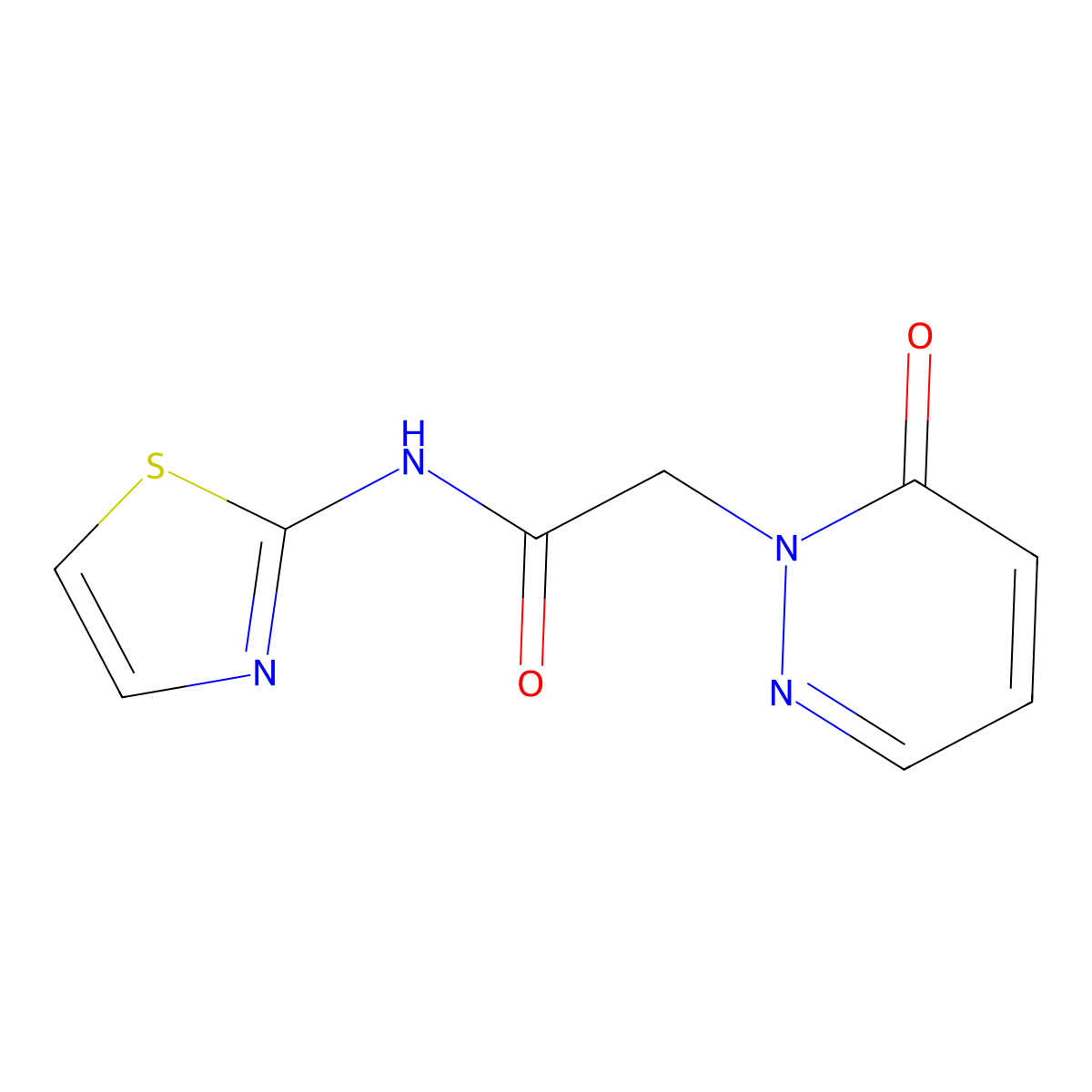2-(6-oxopyridazin-1(6H)-yl)-N-(thiazol-2-yl)acetamide molecular structure, CAS 1203346-07-9