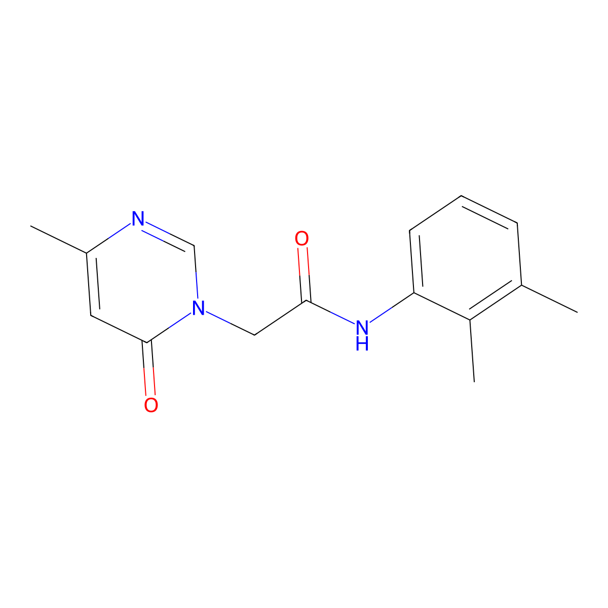 N-(2,3-dimethylphenyl)-2-(4-methyl-6-oxopyrimidin-1(6H)-yl)acetamide molecular structure, CAS 1203346-14-8