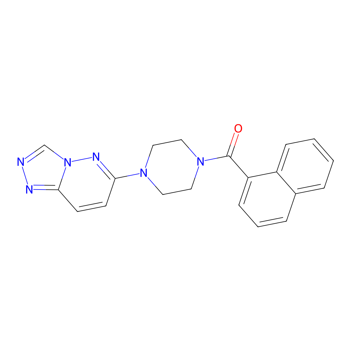 (4-([1,2,4]Triazolo[4,3-b]pyridazin-6-yl)piperazin-1-yl)(naphthalen-1-yl)methanone molecular structure, CAS 1203347-12-9
