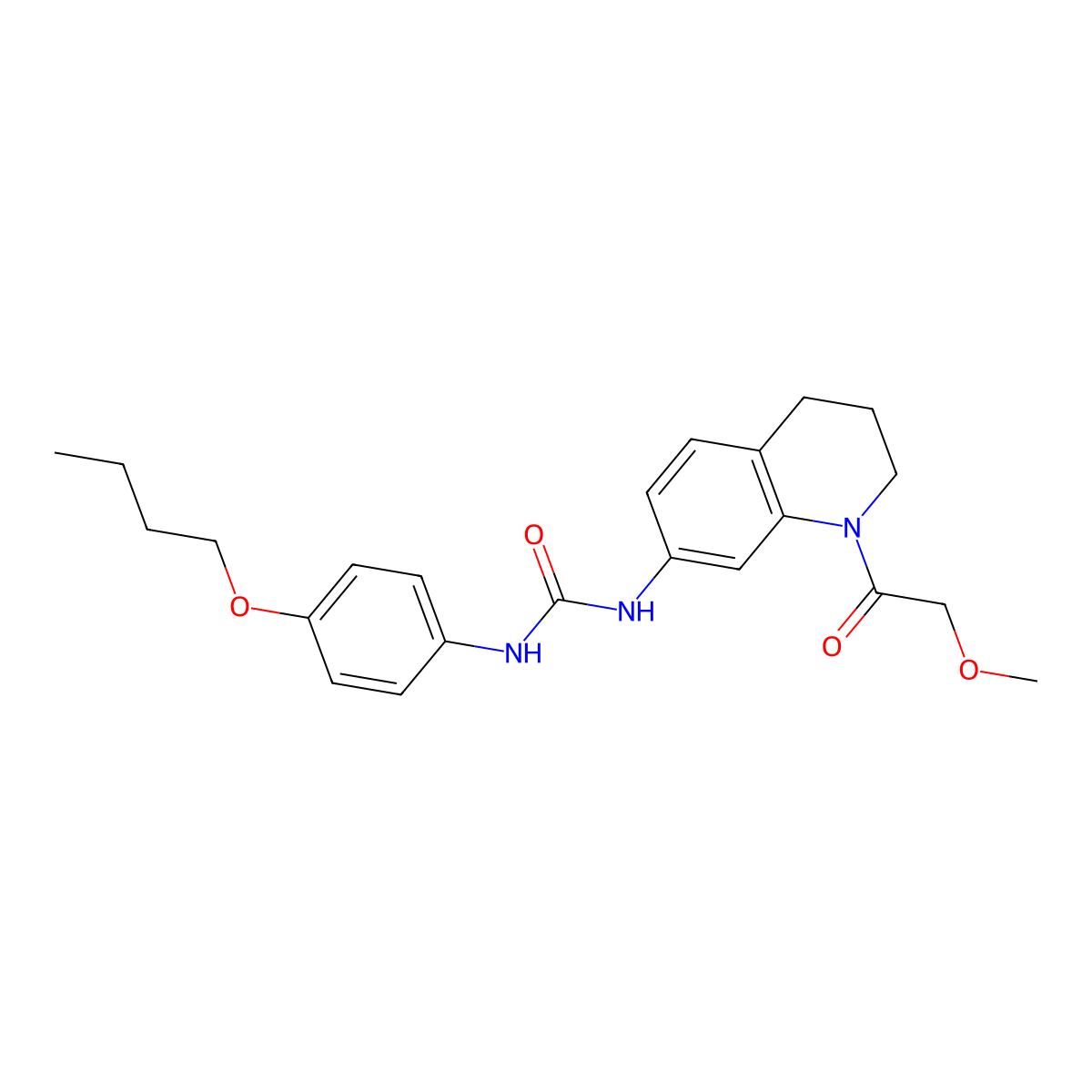 1-(4-Butoxyphenyl)-3-[1-(2-methoxyacetyl)-1,2,3,4-tetrahydroquinolin-7-yl]urea molecular structure, CAS 1203347-37-8