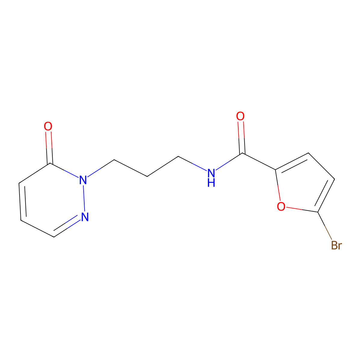 5-bromo-N-(3-(6-oxopyridazin-1(6H)-yl)propyl)furan-2-carboxamide molecular structure, CAS 1203348-87-1