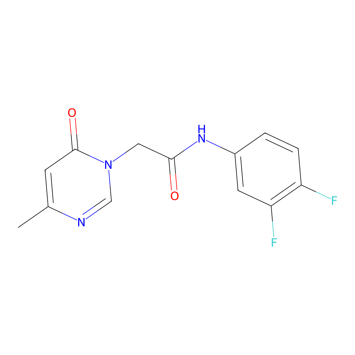 N-(3,4-difluorophenyl)-2-(4-methyl-6-oxopyrimidin-1(6H)-yl)acetamide molecular structure, CAS 1203349-31-8