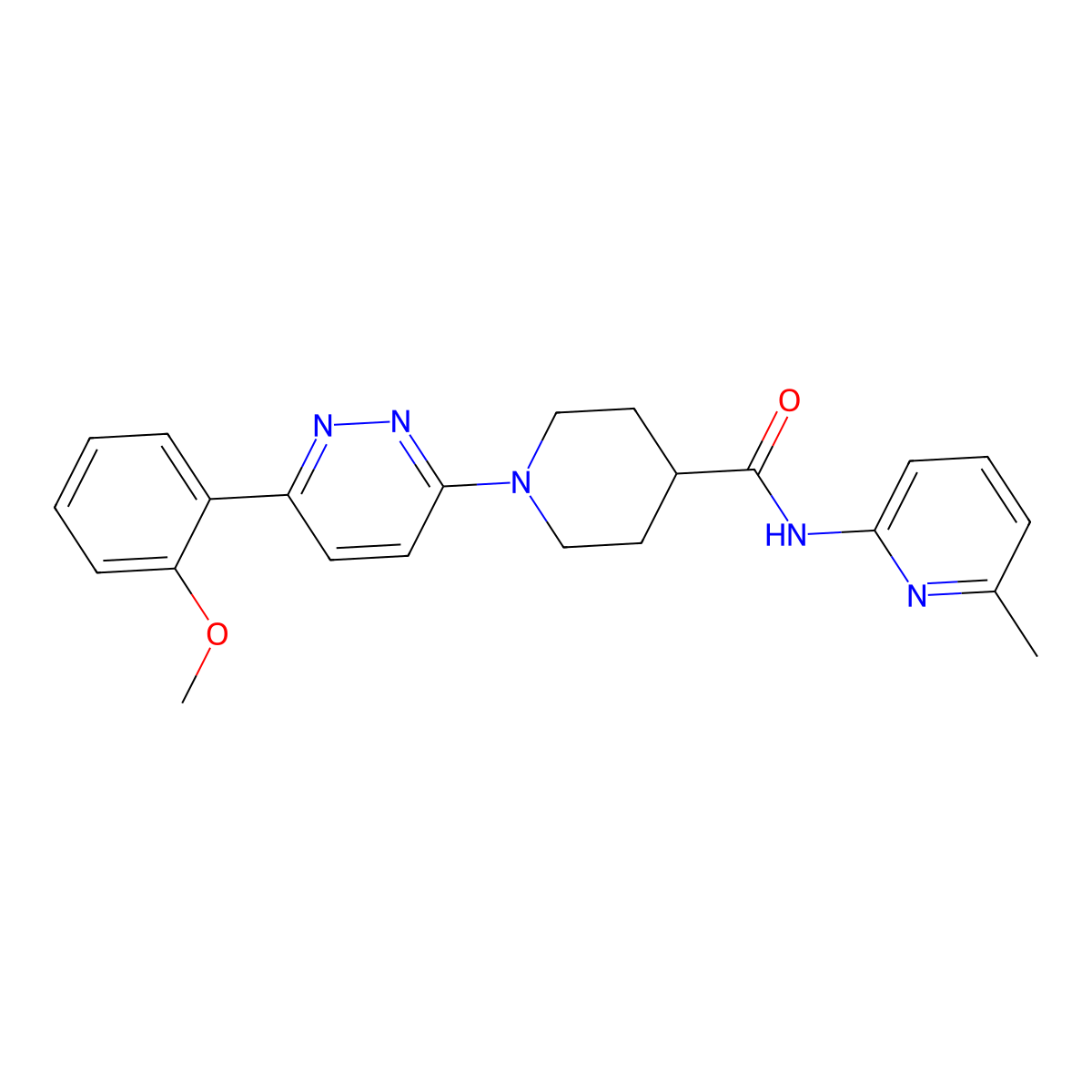 1-[6-(2-methoxyphenyl)pyridazin-3-yl]-N-(6-methylpyridin-2-yl)piperidine-4-carboxamide molecular structure, CAS 1203350-72-4
