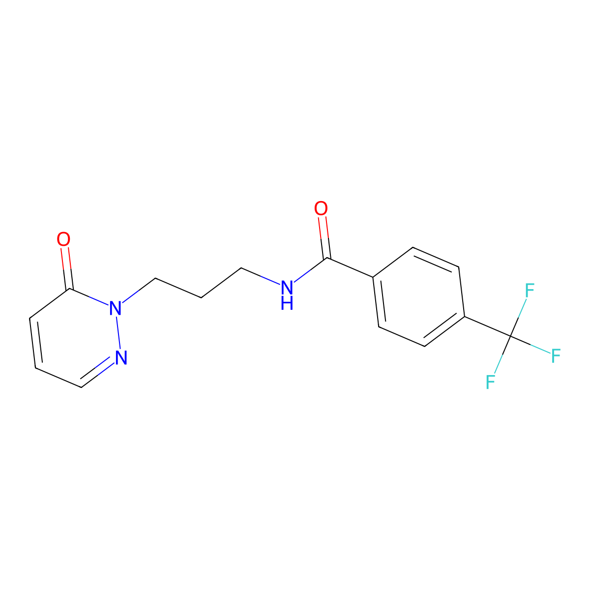N-(3-(6-oxopyridazin-1(6H)-yl)propyl)-4-(trifluoromethyl)benzamide molecular structure, CAS 1203351-62-5