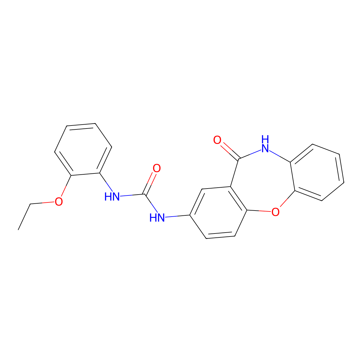 1-(2-Ethoxyphenyl)-3-{10-oxo-2-oxa-9-azatricyclo[9.4.0.0^{3,8}]pentadeca-1(11),3(8),4,6,12,14-hexaen-13-yl}urea molecular structure, CAS 1203352-49-1