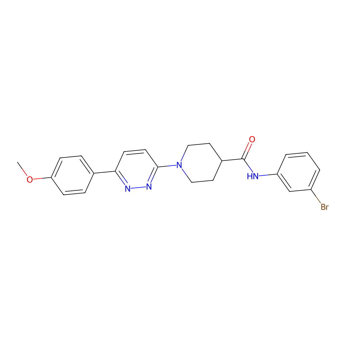 N-(3-bromophenyl)-1-[6-(4-methoxyphenyl)pyridazin-3-yl]piperidine-4-carboxamide molecular structure, CAS 1203352-78-6