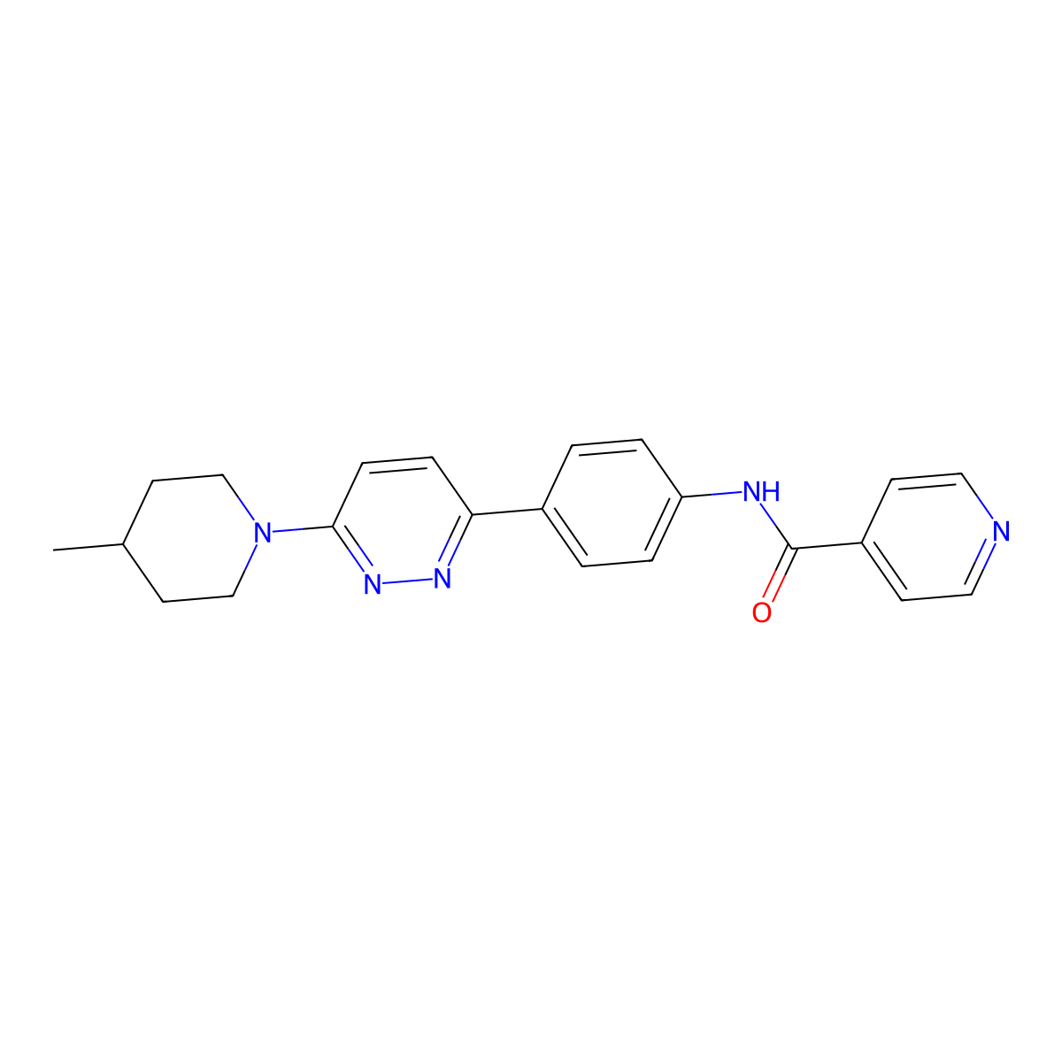 N-(4-(6-(4-methylpiperidin-1-yl)pyridazin-3-yl)phenyl)isonicotinamide molecular structure, CAS 1203355-58-1