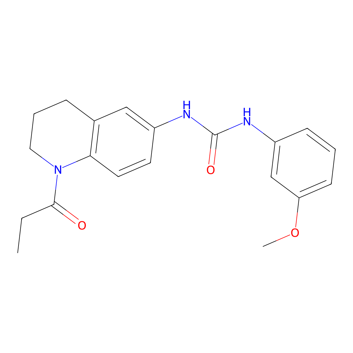 1-(3-Methoxyphenyl)-3-(1-propionyl-1,2,3,4-tetrahydroquinolin-6-yl)urea molecular structure, CAS 1203360-52-4
