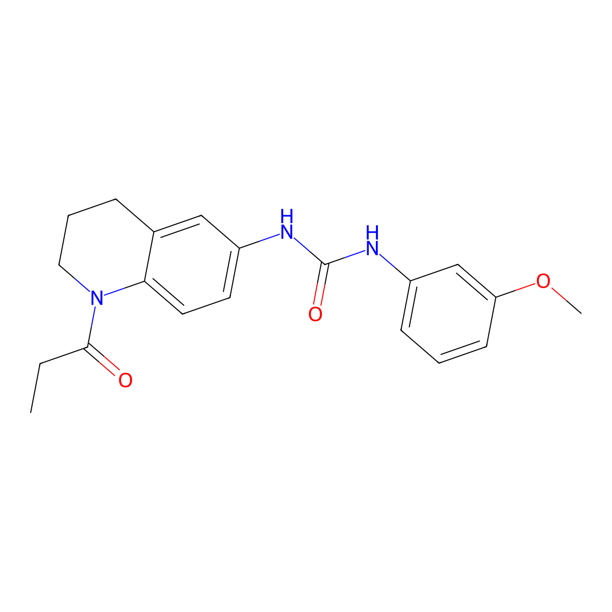 1-(3-Methoxyphenyl)-3-(1-propionyl-1,2,3,4-tetrahydroquinolin-6-yl)urea molecular structure, CAS 1203360-52-4