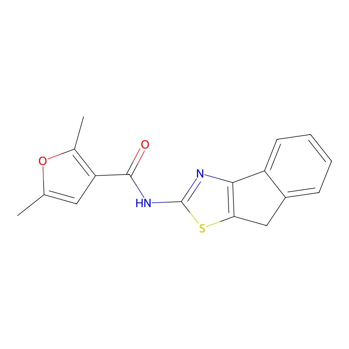 N-(8H-indeno[1,2-d]thiazol-2-yl)-2,5-dimethylfuran-3-carboxamide molecular structure, CAS 1203362-84-8