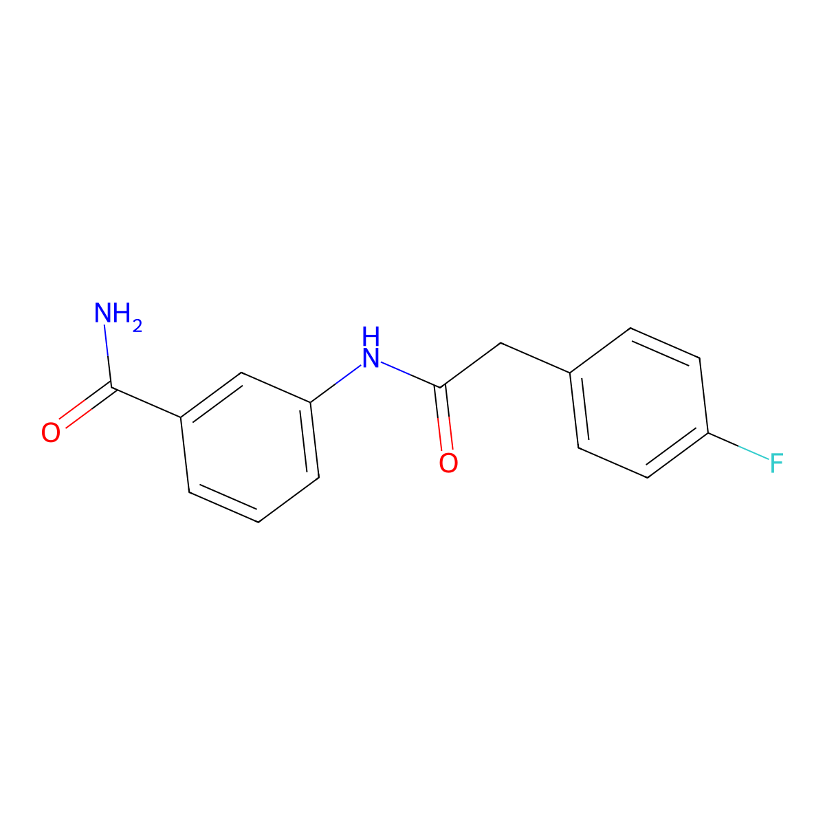 3-{[(4-Fluorophenyl)acetyl]amino}benzamide molecular structure, CAS 1203364-68-4