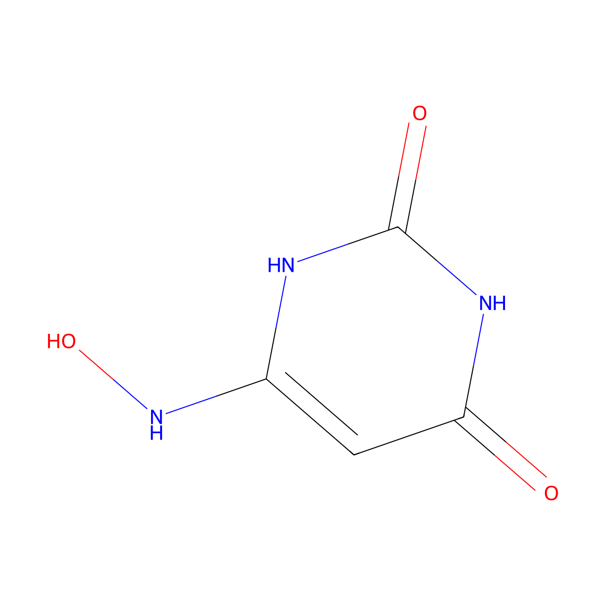 6-(Hydroxyamino)pyrimidine-2,4(1H,3H)-dione molecular structure, CAS 1203367-62-7