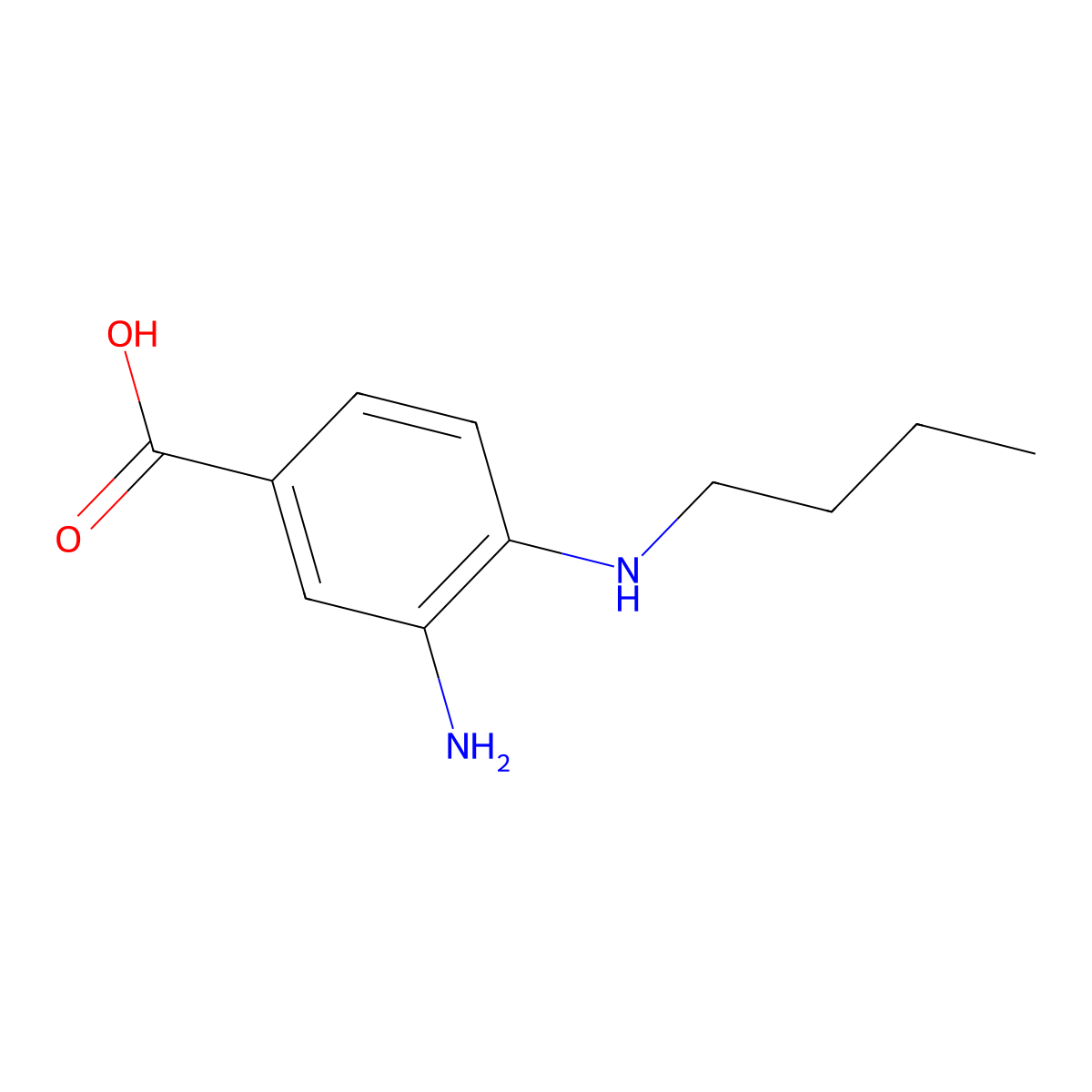 3-Amino-4-(butylamino)benzoic acid molecular structure, CAS 120337-90-8