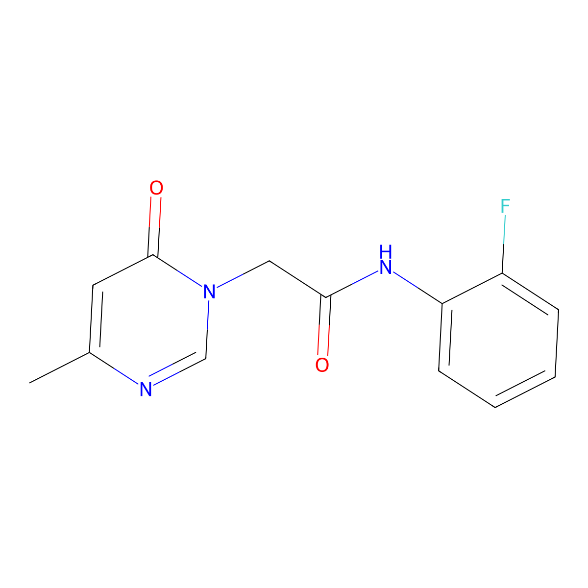 N-(2-fluorophenyl)-2-(4-methyl-6-oxopyrimidin-1(6H)-yl)acetamide molecular structure, CAS 1203373-89-0
