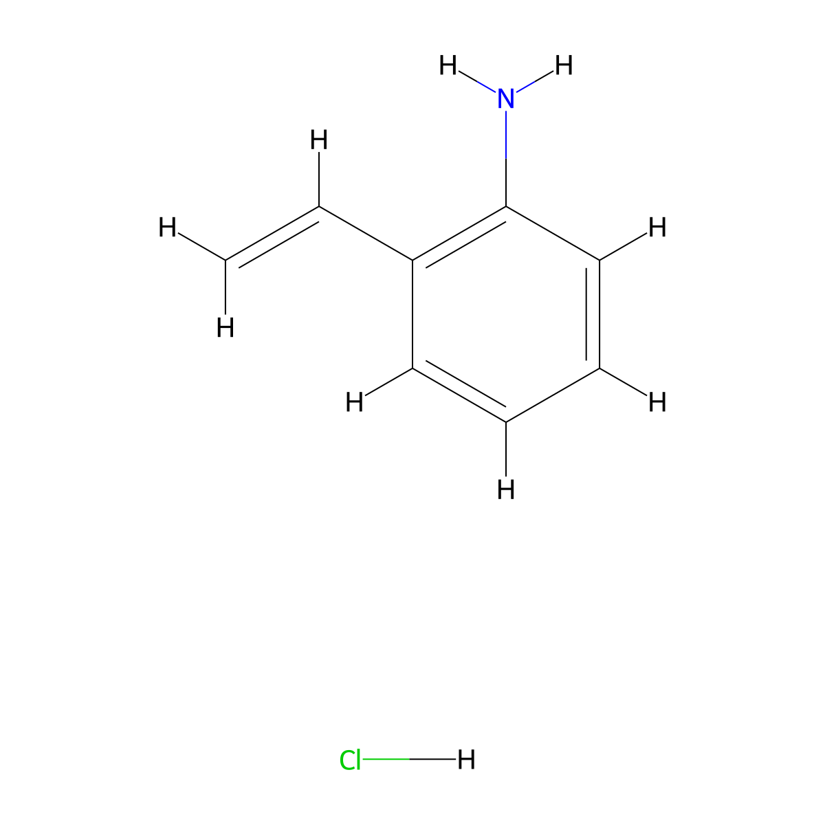 2-Vinylaniline hydrochloride molecular structure, CAS 120338-91-2