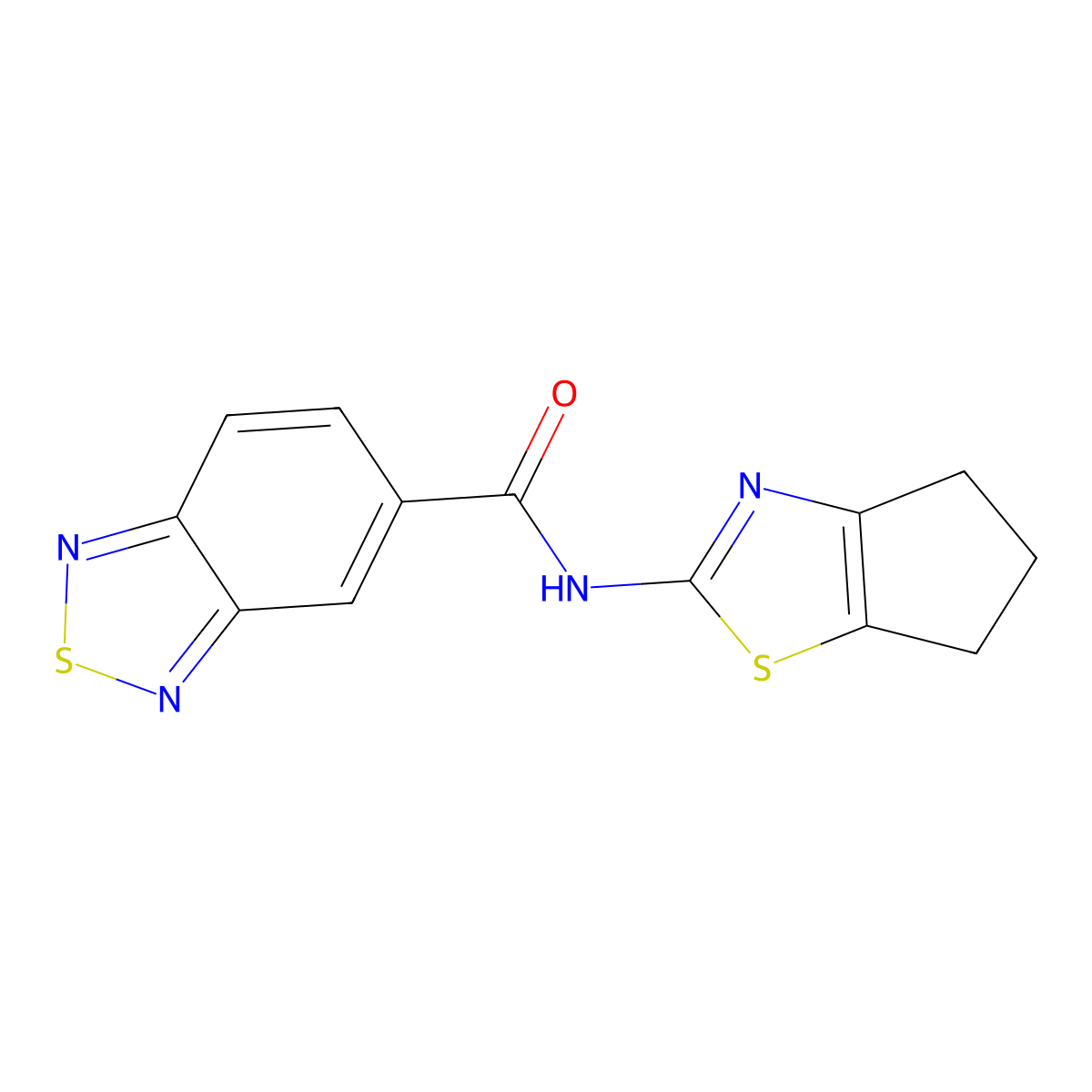 N-(5,6-dihydro-4H-cyclopenta[d]thiazol-2-yl)benzo[c][1,2,5]thiadiazole-5-carboxamide molecular structure, CAS 1203383-49-6