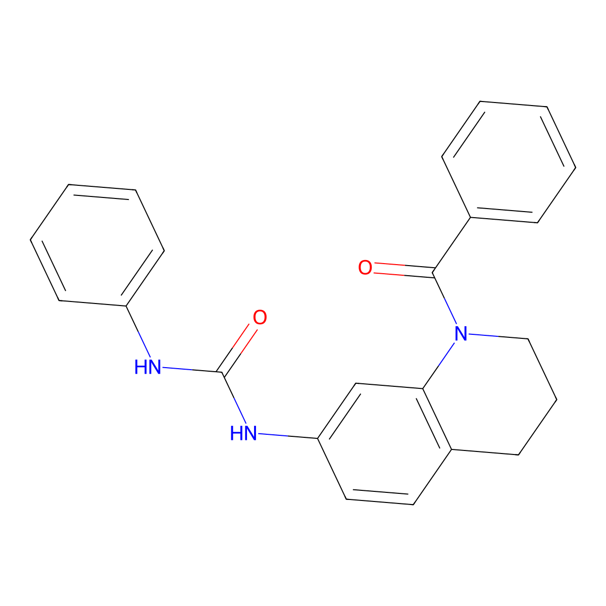 1-(1-Benzoyl-1,2,3,4-tetrahydroquinolin-7-yl)-3-phenylurea molecular structure, CAS 1203386-61-1