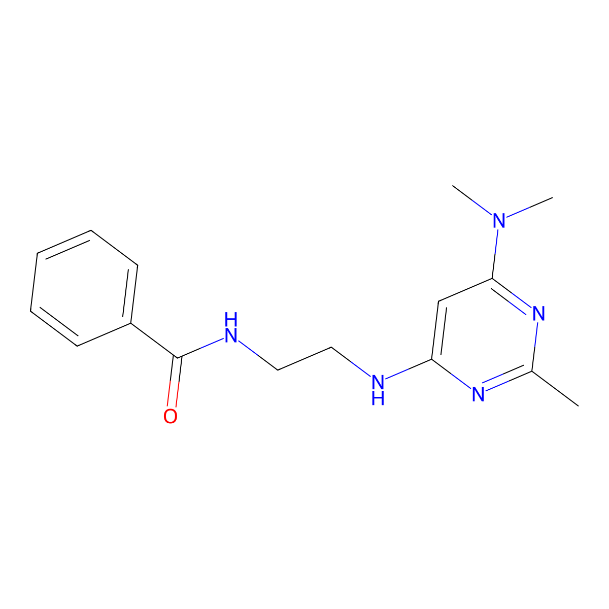 N-(2-{[6-(dimethylamino)-2-methylpyrimidin-4-yl]amino}ethyl)benzamide molecular structure, CAS 1203397-83-4
